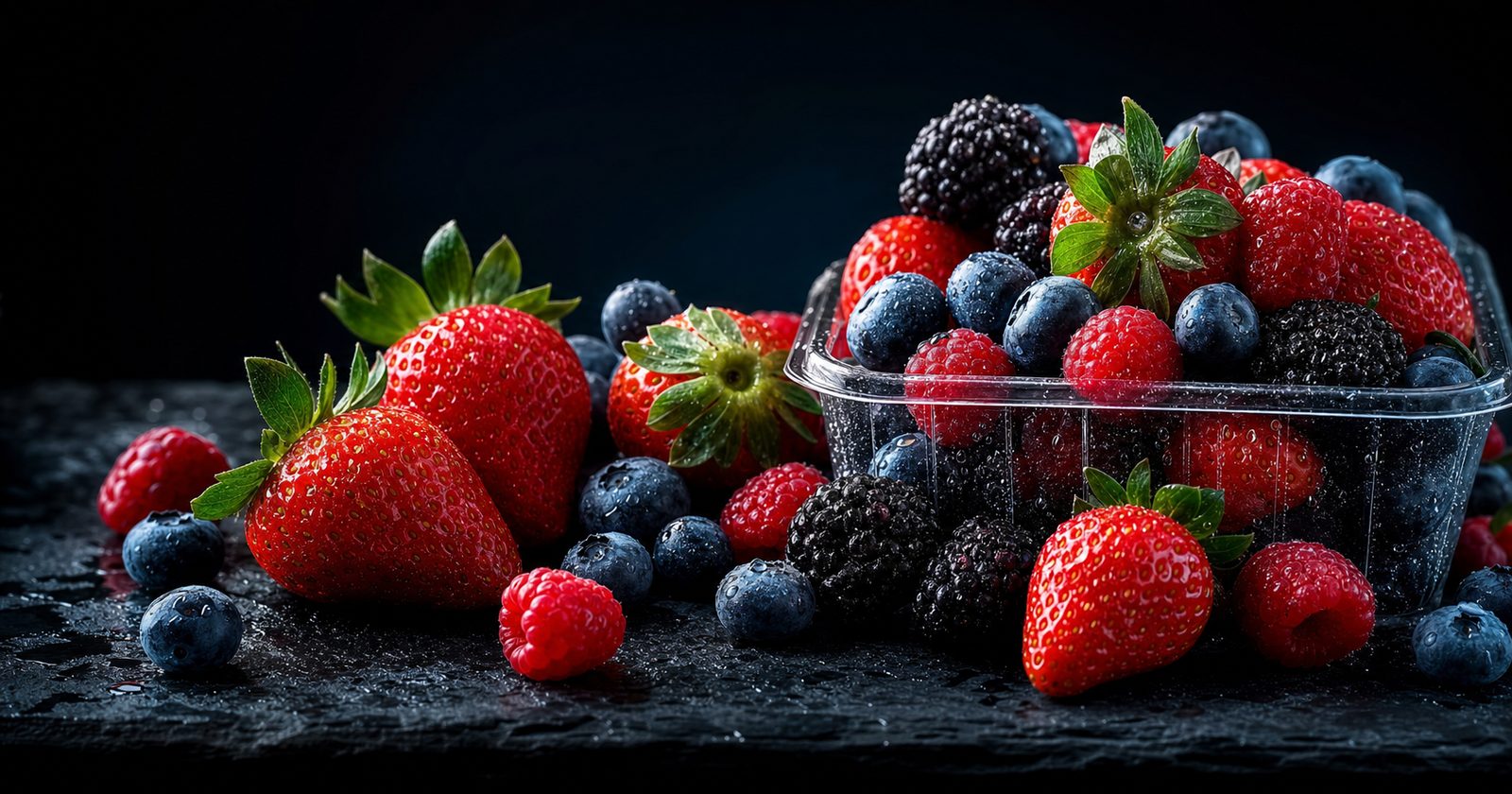 Berries — strawberries, blueberries, raspberries